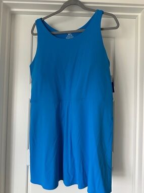 NWT Blue Athletic Dress with White Stripe